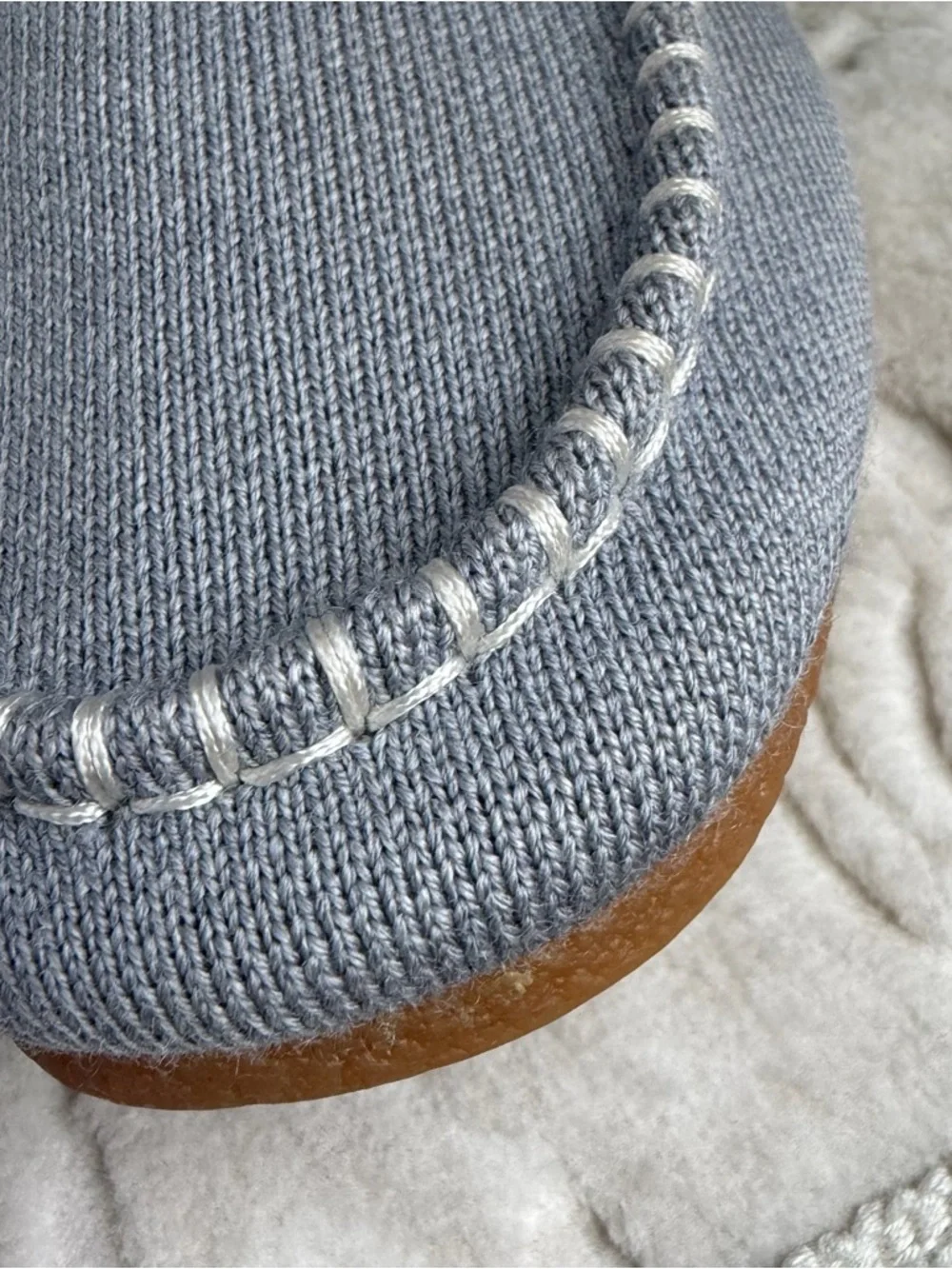 Rothy's The Scuff Slipper Sz 6 Glacier Grey Wool Blend with Sherpa Lining READ - Picture 15 of 15